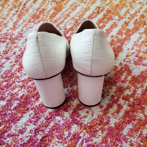 Chunky Heel White Loafer Size 8.5 - Picture 5 of 6